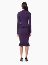 Load image into Gallery viewer, MIDI SKIRT WITH RUFFLED PEPLUM IN PURPLE - Nina Ricci