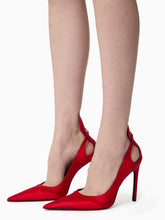 Load image into Gallery viewer, Red Satin Pumps - Nina Ricci