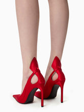 Load image into Gallery viewer, Red Satin Pumps - Nina Ricci