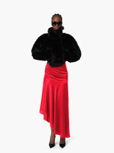 Cargar imagen en el visor de la galería, Red Asymmetric Draped Skirt - Nina Ricci