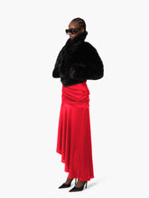 Cargar imagen en el visor de la galería, Red Asymmetric Draped Skirt - Nina Ricci