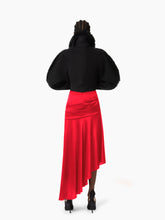 Cargar imagen en el visor de la galería, Red Asymmetric Draped Skirt - Nina Ricci