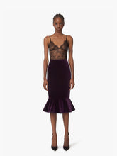Load image into Gallery viewer, Midi Peplum Velvet Skirt - Nina Ricci