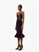Load image into Gallery viewer, Midi Peplum Velvet Skirt - Nina Ricci