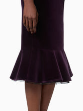Load image into Gallery viewer, Midi Peplum Velvet Skirt - Nina Ricci