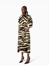 Load image into Gallery viewer, Long Zebra-Print Velvet Robe Coat - Nina Ricci