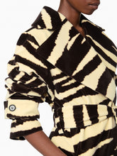 Load image into Gallery viewer, Long Zebra-Print Velvet Robe Coat - Nina Ricci