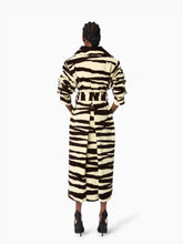 Load image into Gallery viewer, Long Zebra-Print Velvet Robe Coat - Nina Ricci