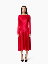 Load image into Gallery viewer, Red Backless Midi Dress - Nina Ricci