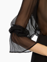 Load image into Gallery viewer, Crinkled Silk Sheer Blouse - Nina Ricci