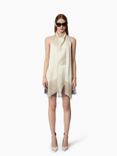 Cargar imagen en el visor de la galería, Cream Halterneck Satin Top - Nina Ricci
