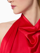 Cargar imagen en el visor de la galería, Red Halterneck Satin Top - Nina Ricci