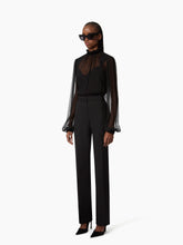 Load image into Gallery viewer, Ruffled Highneck Silk Blouse - Nina Ricci