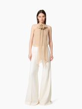 Charger l'image dans la galerie, Sleeveless Beige Lavalliere Shirt - Nina Ricci