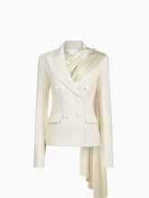 Charger l'image dans la galerie, White Tailored Blazer With Scarf - Nina Ricci