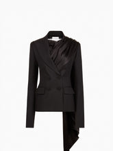 Load image into Gallery viewer, Black Tailored Blazer With Scarf - Nina Ricci
