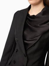 Load image into Gallery viewer, Black Tailored Blazer With Scarf - Nina Ricci