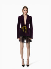 Charger l'image dans la galerie, Purple Velvet Tailored Blazer - Nina Ricci