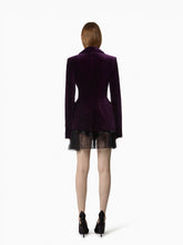 Charger l'image dans la galerie, Purple Velvet Tailored Blazer - Nina Ricci