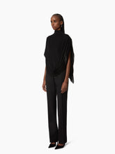 Load image into Gallery viewer, Black Highneck Fluid Draped Top - Nina Ricci
