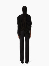 Load image into Gallery viewer, Black Highneck Fluid Draped Top - Nina Ricci