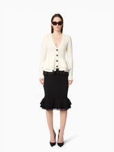 Load image into Gallery viewer, Wool Cardigan With Contrast Ruffles - Nina Ricci