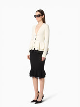 Load image into Gallery viewer, Wool Cardigan With Contrast Ruffles - Nina Ricci