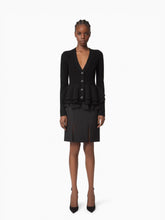 Cargar imagen en el visor de la galería, Wool Cardigan With Ruffled Peplum - Nina Ricci