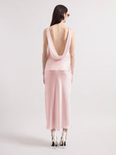 Load image into Gallery viewer, Pink asymmetrical Satin Skirt