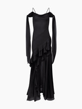 Charger l'image dans la galerie, Black Maxi Silk Dress