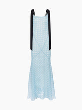 Cargar imagen en el visor de la galería, Ice Blue Polka Dots Silk Mermaid Dress