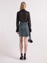 Charger l'image dans la galerie, Black Lavallière Silk Shirt