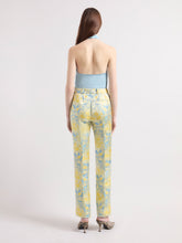 Load image into Gallery viewer, Ice Blue Halterneck Satin Top