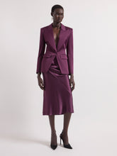 Charger l'image dans la galerie, Burgundy Cady Blazer with Bow