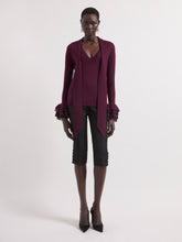 Load image into Gallery viewer, Burgundy V-Neck Wool Sweater
