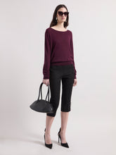 Charger l'image dans la galerie, Burgundy Open Back Sweater