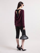 Charger l'image dans la galerie, Burgundy Open Back Sweater