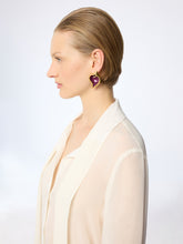 Load image into Gallery viewer, Purple Calla Flower Clip Earrings