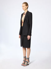 Load image into Gallery viewer, Pinstriped Virgin Wool Midi Skirt