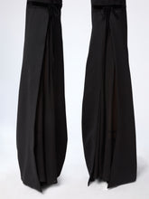 Load image into Gallery viewer, Flared Wool Gabardine Pants With Bow Detail