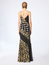 Load image into Gallery viewer, Marbled Gold Satin Dress