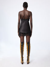 Charger l'image dans la galerie, Black V-Neck Silk Satin Top