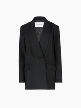 Charger l'image dans la galerie, Blazer à double boutonnage en gabardine de laine