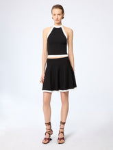 Load image into Gallery viewer, Black Mini Knit Skater Skirt