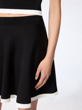 Load image into Gallery viewer, Black Mini Knit Skater Skirt