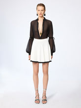 Load image into Gallery viewer, White Mini Knit Skater Skirt