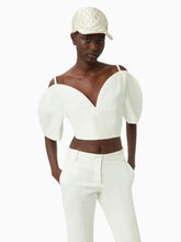 Load image into Gallery viewer, Heart neckline top in natural - Nina Ricci
