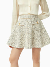 Load image into Gallery viewer, Mini tweed flared skirt in light beige - Nina Ricci
