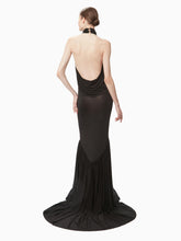 Load image into Gallery viewer, Draped halter top in black - Nina Ricci
