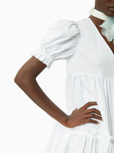 Charger l&#39;image dans la galerie, Poplin babydoll dress in white - Nina Ricci
